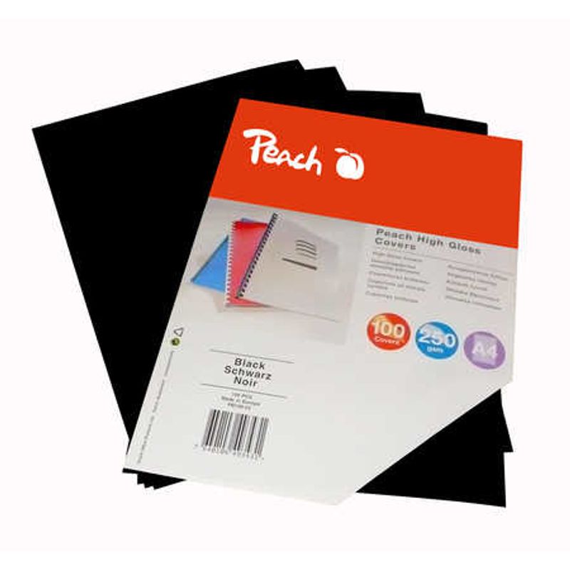 Peach PB100-02 Sort Omslag til ringbindsbagside PB100-02