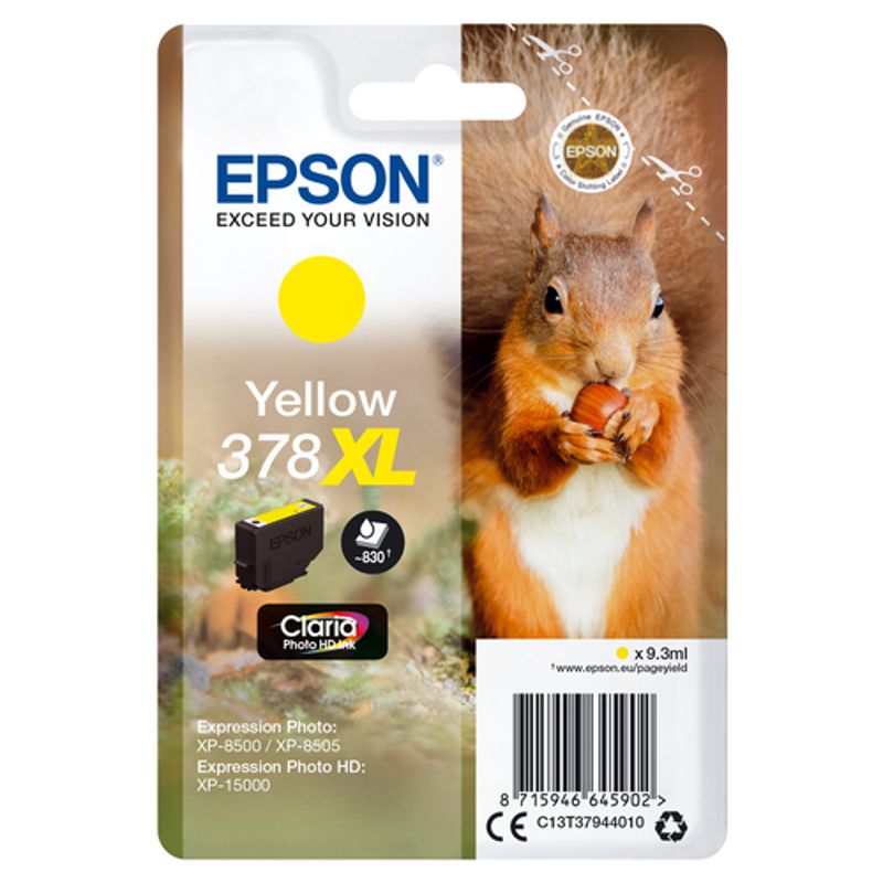 Epson 378XL Gul 830 sider