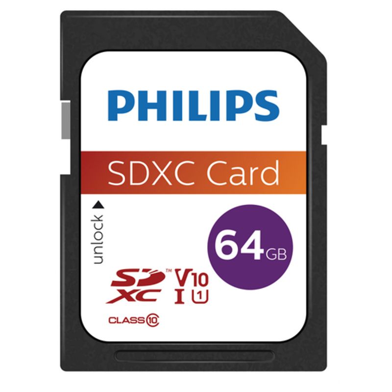 Philips FM64SD55B SDXC Memory Card 64GB
