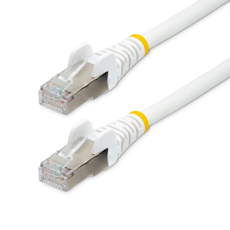 StarTech.com 3m CAT6a Cable - White - Low Smoke Zero Halogen (LSZH) - 10GbE 500MHz 100W ++ Snagless RJ-45 w/Strain Reliefs S/FTP Network Patch Cord CAT 6a S/FTP 3m Patchkabel Hvid