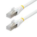 StarTech.com 3m CAT6a Cable - White - Low Smoke Zero Halogen (LSZH) - 10GbE 500MHz 100W ++ Snagless RJ-45 w/Strain Reliefs S/FTP Network Patch Cord CAT 6a S/FTP 3m Patchkabel Hvid – billede 1