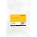 StarTech.com 10cm(4) Cable Ties, 2mm(1/16) wide, 22mm(7/8) Bundle Diameter, 8kg(18lb) Tensile Strength, Nylon Self Locking Zip Ties with Curved Tip, 94V-2/UL Listed, 100 Pack, White - Nylon 66 Plastic - TAA (CBMZT4N) 10.16cm Hvid – billede 6