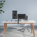 Manhattan TV & Monitor Mount, Desk, Full Motion (Gas Spring), 2 screens, Screen Sizes 10-27, Black, Clamp or Grommet Assembly, Dual Screen, VESA 75x75 to 100x100mm, Max 8kg (each), Lifetime Warranty Monteringssæt 2 LCD displays 17-32 – billede 8