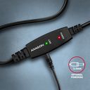 Axagon ADR-220B USB 2.0 A-M -> B-M active connecting/repeater cable 20m - Kabel - Digital/Daten USB-A to USB-B 20m Sort – billede 7