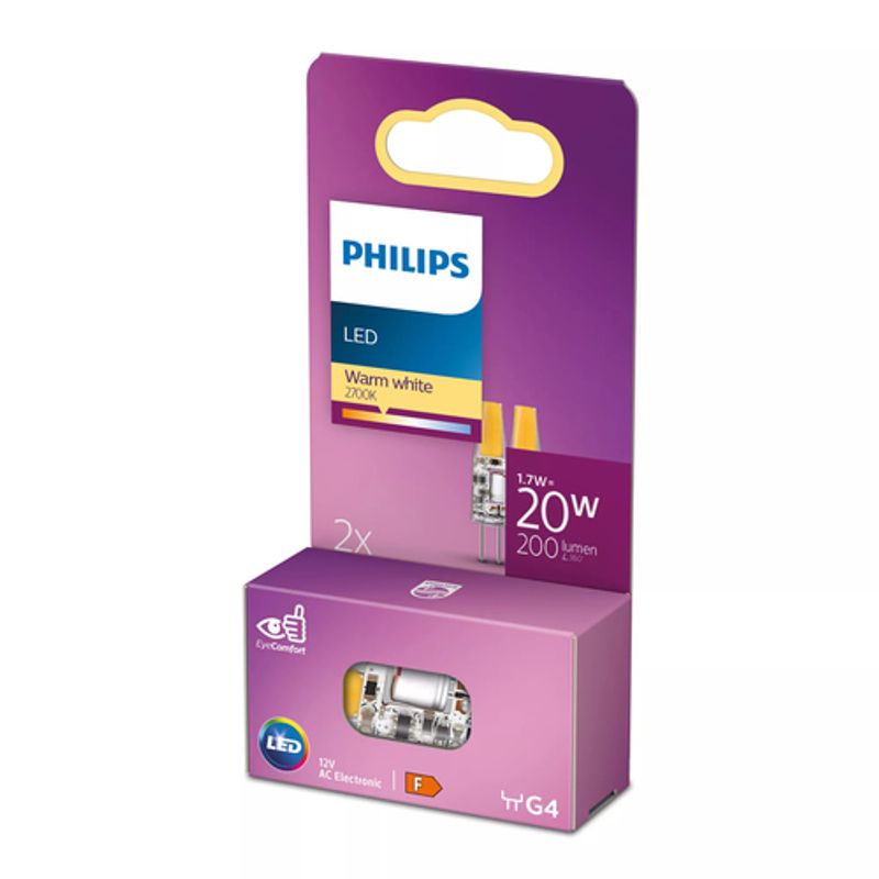 Philips Lyspære 1.7W 2700K Varmt hvidt lys