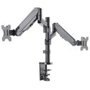 Manhattan TV & Monitor Mount, Desk, Full Motion (Gas Spring), 2 screens, Screen Sizes 10-27, Black, Clamp or Grommet Assembly, Dual Screen, VESA 75x75 to 100x100mm, Max 8kg (each), Lifetime Warranty Monteringssæt 2 LCD displays 17-32 – billede 3
