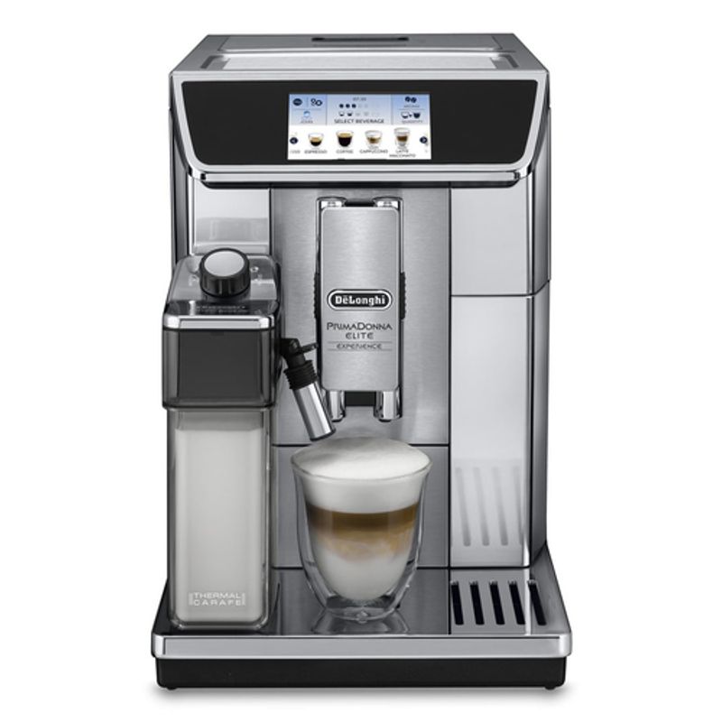 De'Longhi PrimaDonna Elite Experience ECAM 650.85.MS Automatisk kaffemaskine Metal/sort