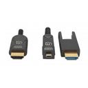 High-Speed HDMI Active Optical Cable with Detachable Connector, 4K@60Hz UHD, HDMI Male to Micro HDMI Male (Type D) and Detachable HDMI Male (Type A), 70 m (230 ft.), HEC, ARC, Gold-plated Contacts, Black – billede 3