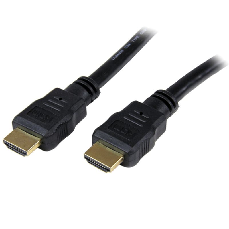 StarTech.com 0.5m High Speed HDMI Cable - Ultra HD 4k x 2k HDMI Cable - HDMI to HDMI M/M - 50cm HDMI 1.4 Cable - Audio/Video Gold-Plated (HDMM50CM) HDMI-kabel 50cm Sort
