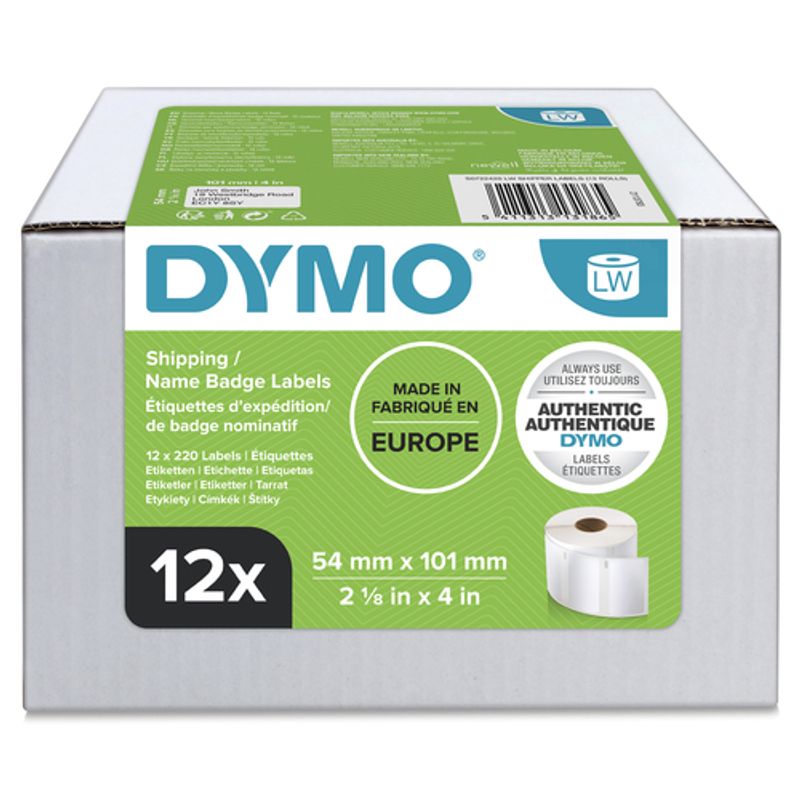 DYMO Shipping / Name Badge Labels Forsendelses-/navneskiltmærkater 54 x 101 mm 2640etikette(r)