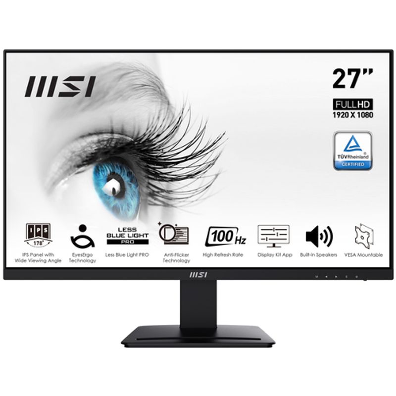 MSI PRO MP273A 27 1920 x 1080 (Full HD) VGA (HD-15) VGA HDMI DisplayPort 100Hz