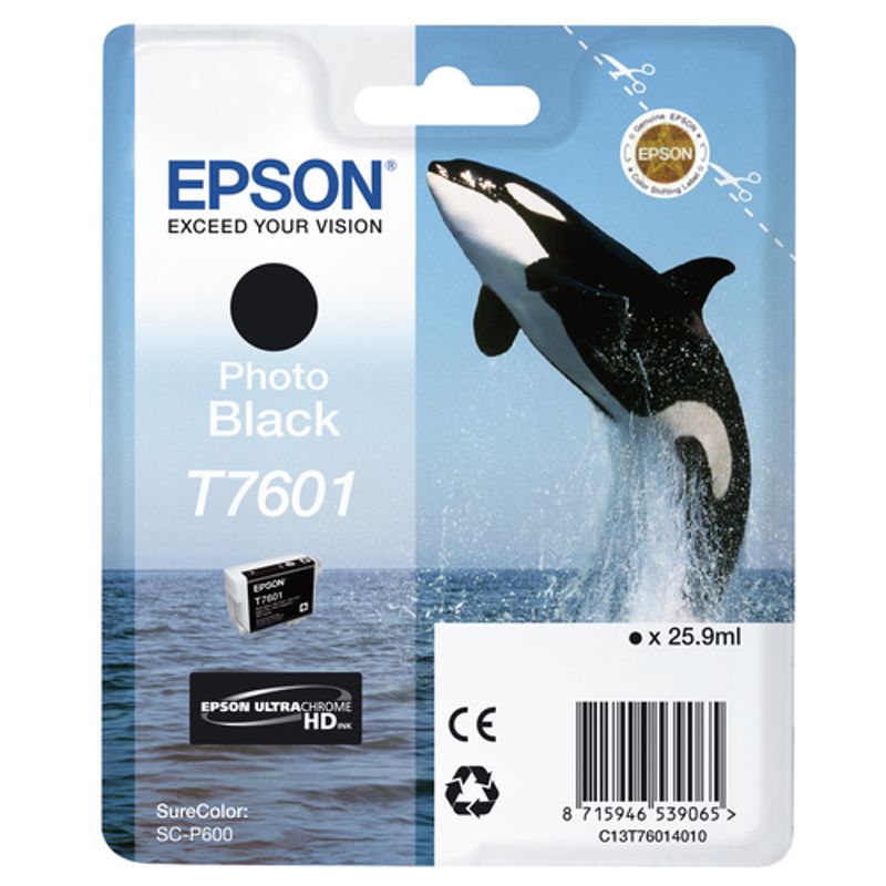 Epson T7601 Foto-sort Blæk C13T76014010