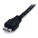 StarTech.com 0.5m (1.5ft) Black SuperSpeed USB 3.0 Cable A to Micro B - USB 3.0 Micro B Cable - 1x USB 3 A (M), 1x USB 3 Micro B (M) 50cm (USB3AUB50CMB) USB-kabel 50cm Sort – billede 2