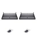 StarTech.com 2-Pack 1U Server Rack Shelf, Vented, 44lb Capacity, 16 Deep (CABSHELF116V2PK) Rackhylde Sort – billede 5