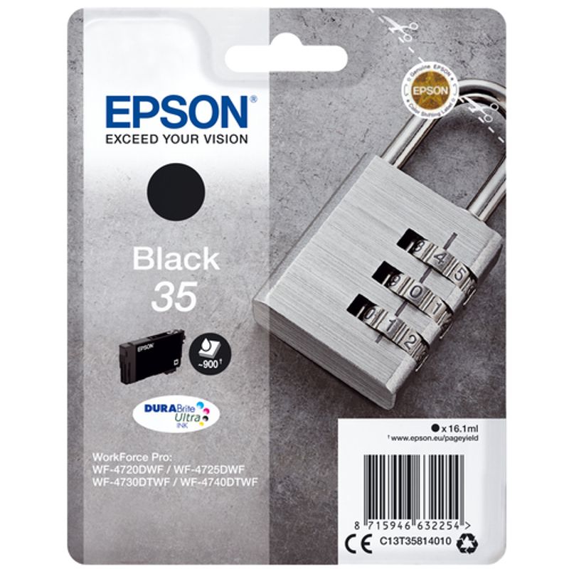 Epson 35 Sort 900 sider Blæk C13T35814010