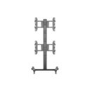 Multibrackets M Display Stand 180 Dual Vertical Vogn med hjul 2 LCD displays 32-55 – billede 4