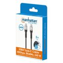 Manhattan USB4 Gen 3x2/ Thunderbolt 3 / Thunderbolt 4 / DisplayPort 2.0 (Alt Mode) USB Type-C kabel 2m Sort – billede 2
